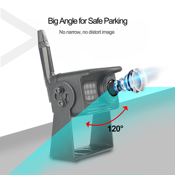 5 Inch IP69K Waterproof Rear View Camera Digital Wireless Signal System With 2 Channels