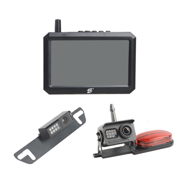 High Brightness 5 Inch IPS Monitor,Car Wireless Backup Cameras System With 2 Channels